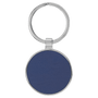 Leatherette/Metal Round Keychain - KCL10