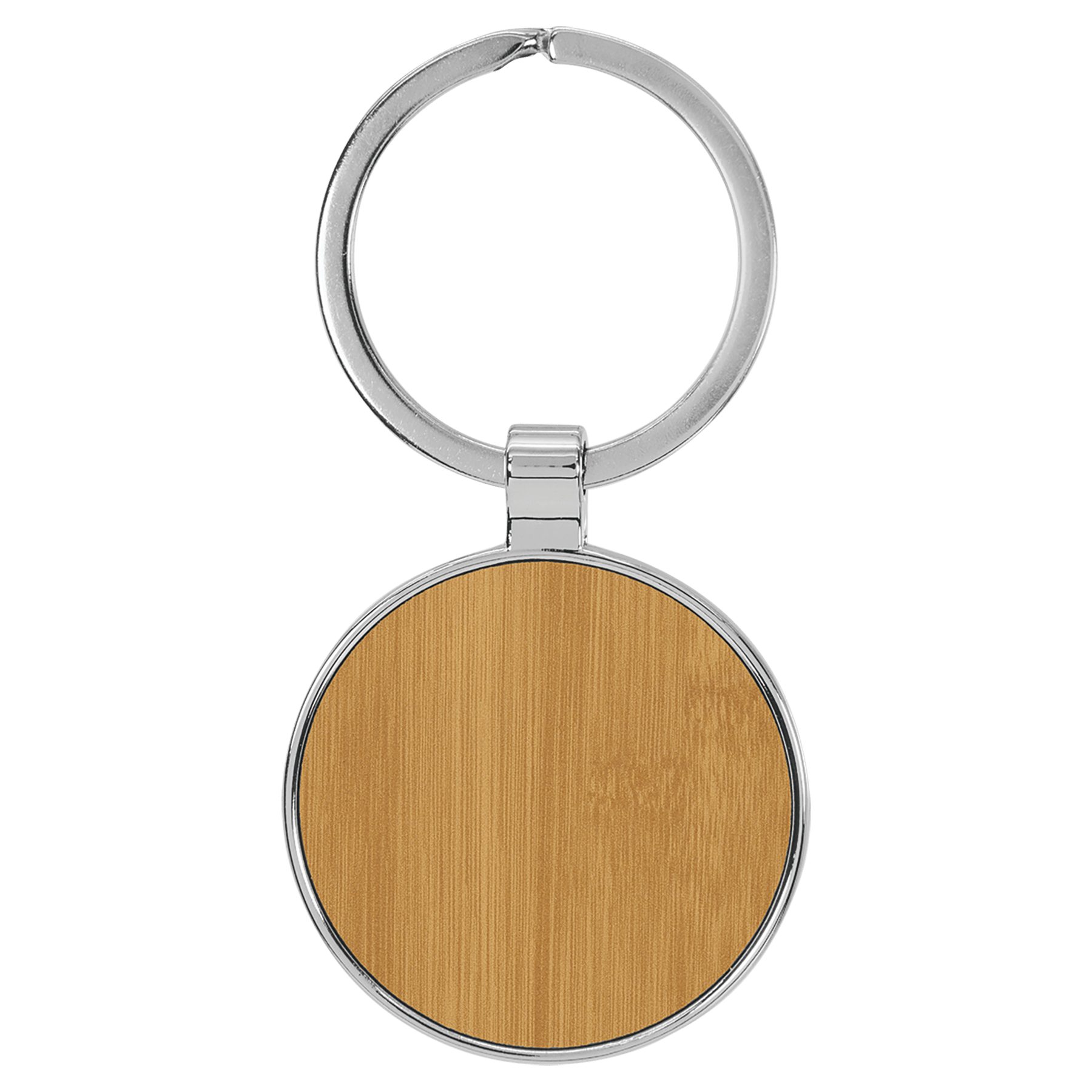 Leatherette/Metal Round Keychain - KCL10
