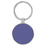 Leatherette/Metal Round Keychain - KCL10