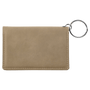 4.25" x 3" Light Brown Leatherette Keychain ID Holder