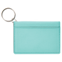 4.25" x 3" Teal Leatherette Keychain ID Holder