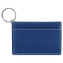 4.25" x 3" Blue/Silver Leatherette Keychain ID Holder