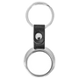 3.4" x 1.4" Round Sublimatable Keychain with White Insert