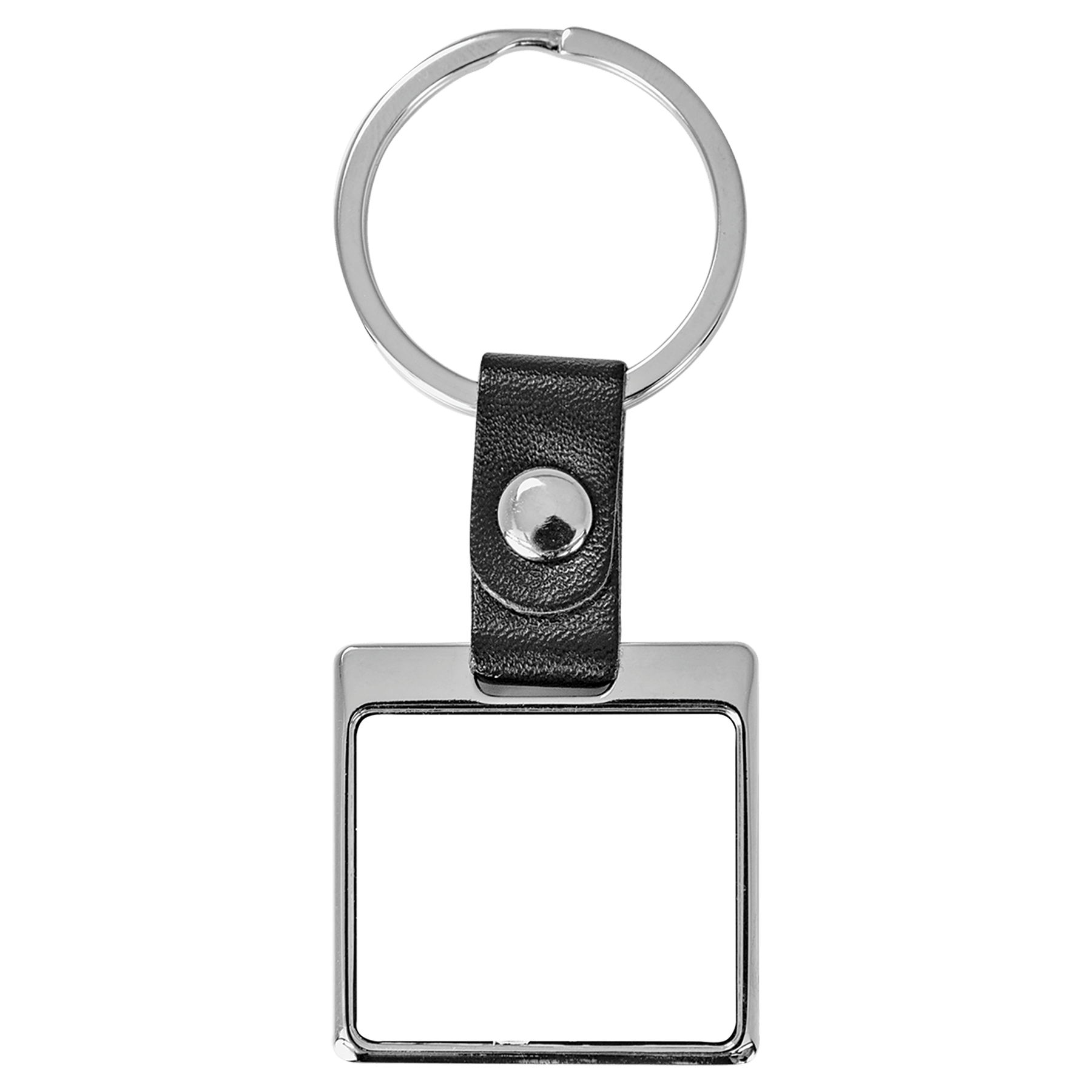 3.75" x 1.4" Square Sublimatable Keychain with White Insert