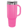 Polar Camel 40 oz. Pink Travel Mug w/Handle, Straw Included