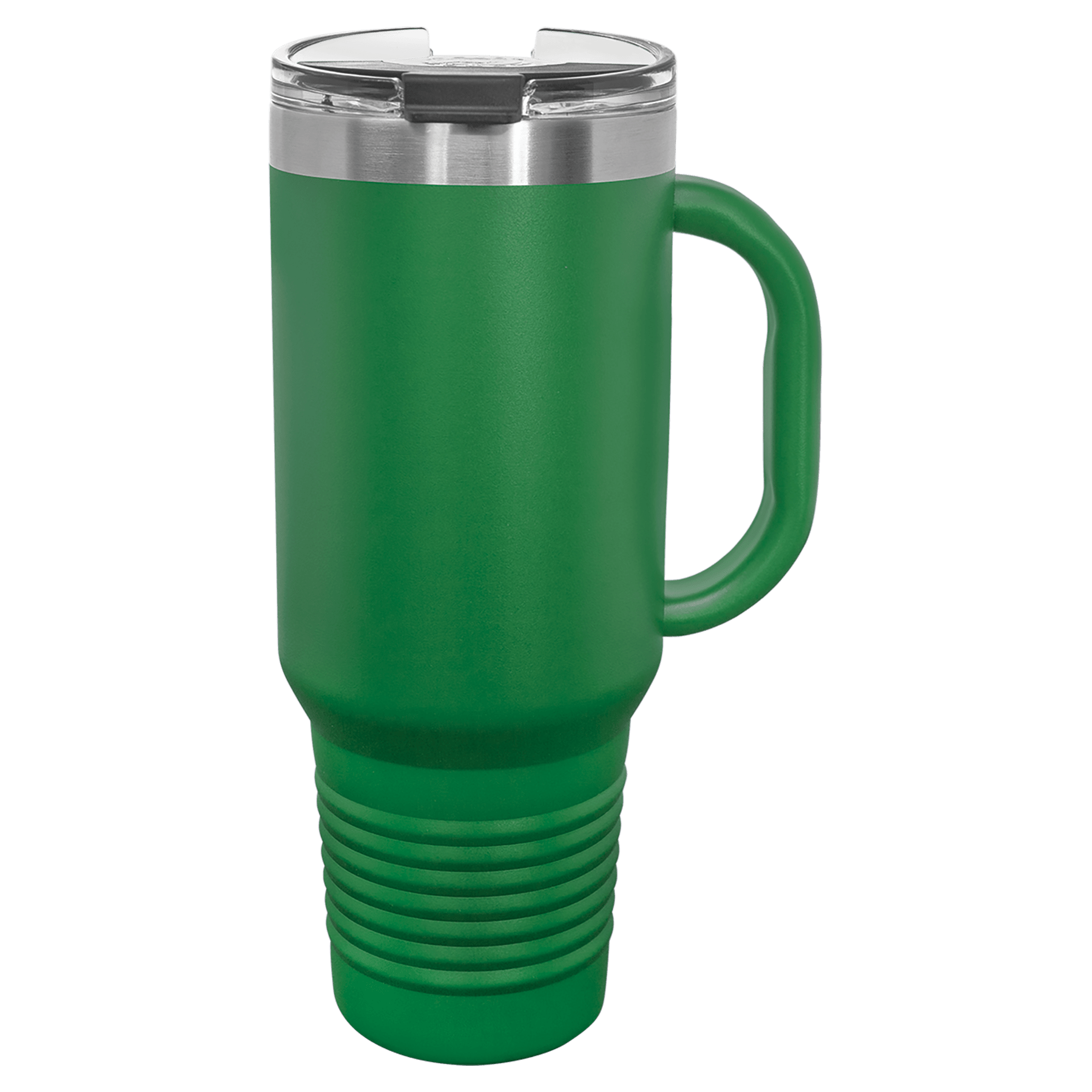 Polar Camel 40 oz. Green Travel Mug w/Handle, Straw Included