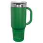 Polar Camel 40 oz. Green Travel Mug w/Handle, Straw Included