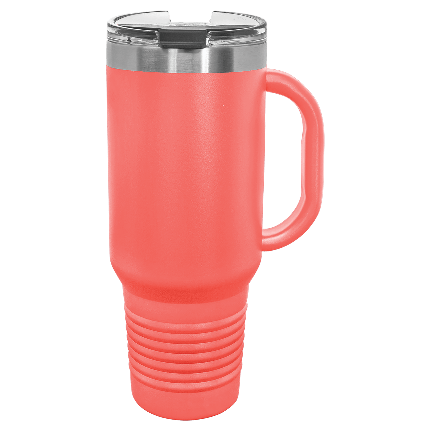 Polar Camel 40 oz. Coral Travel Mug w/Handle, Straw Included