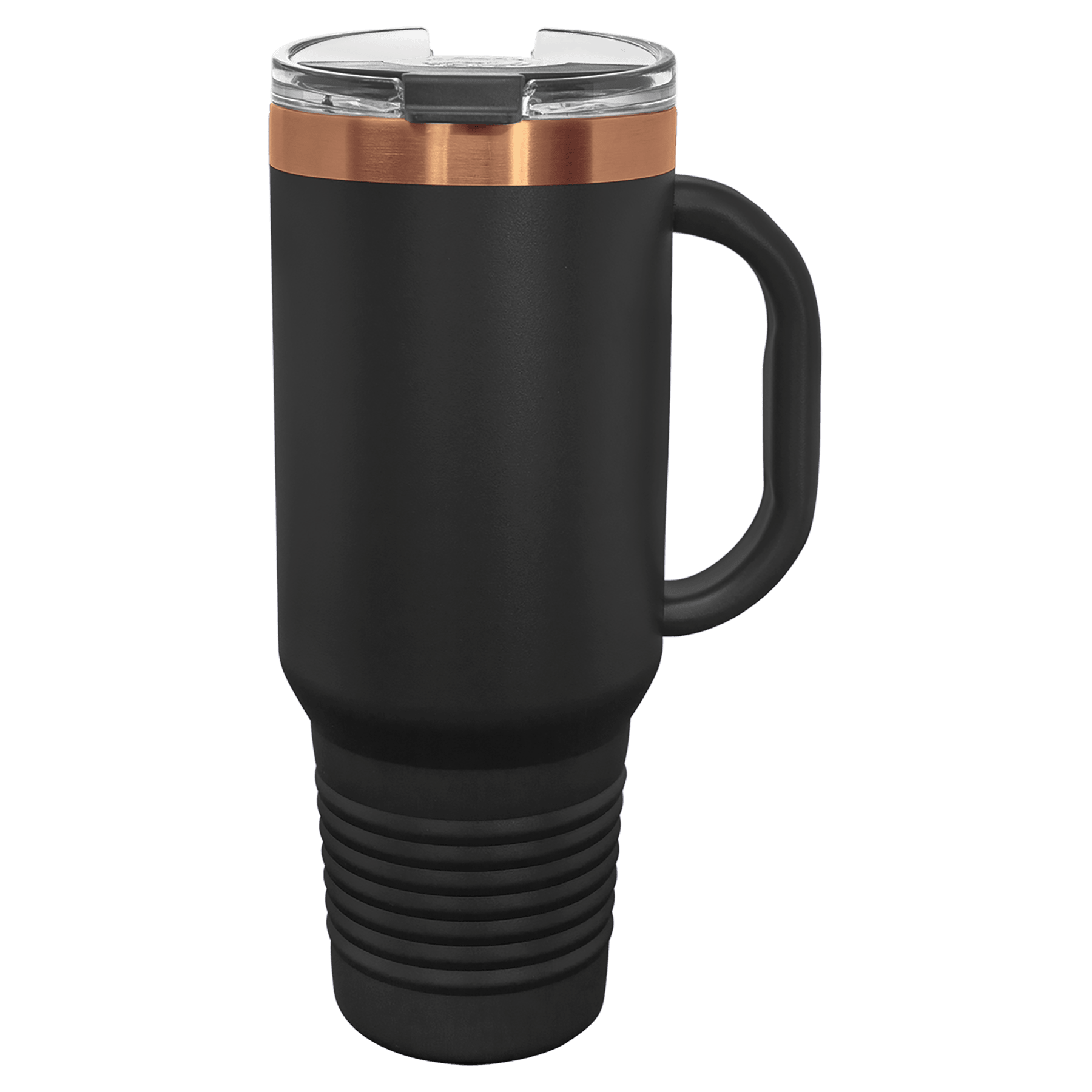 PC  40 oz. Black/Rose Gold ION-Plated Travel Mug