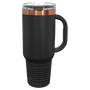PC  40 oz. Black/Rose Gold ION-Plated Travel Mug