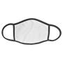 Large Sublimatable Face Mask With Black Trim & Ear Loops
