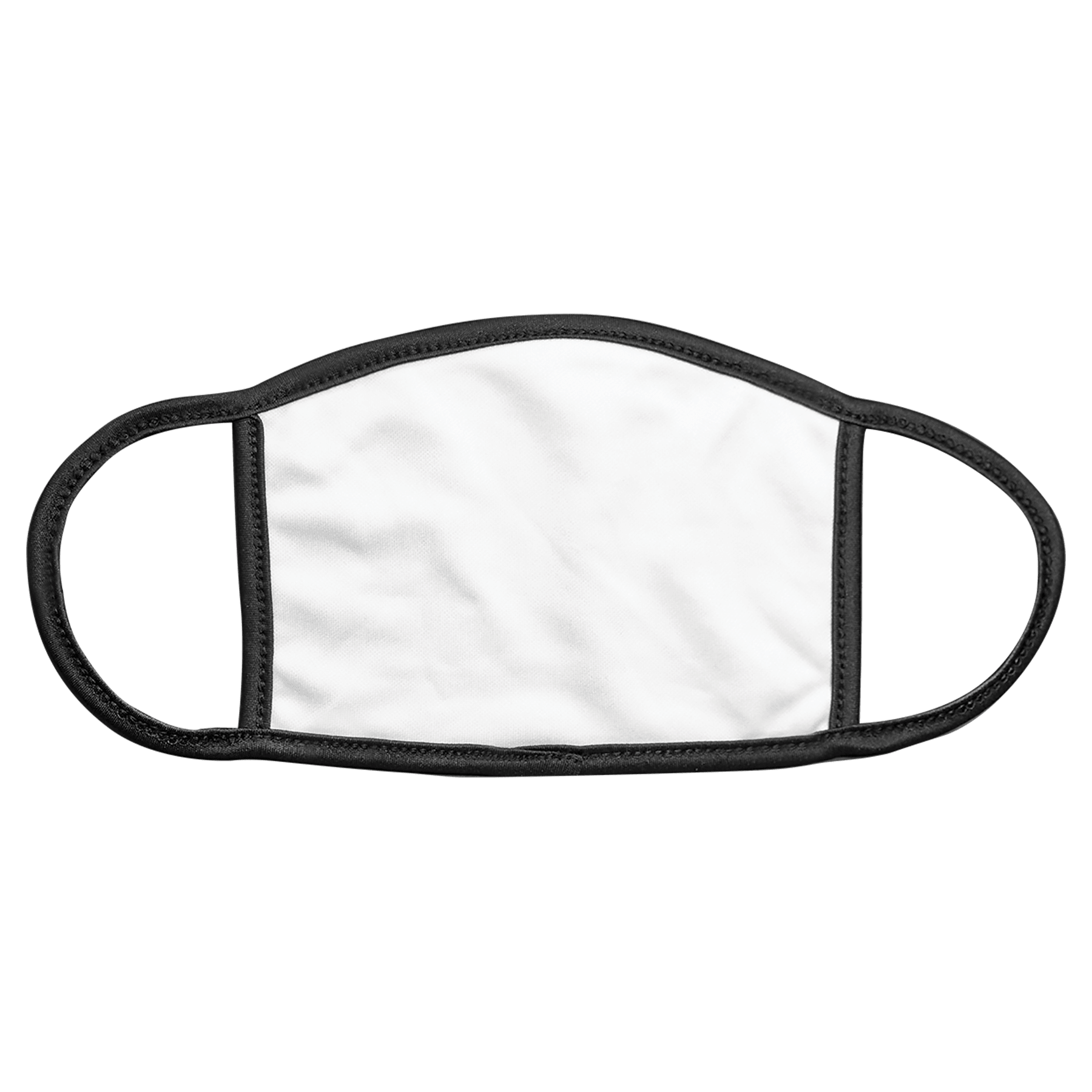Medium Sublimatable Face Mask with Black Trim & Ear Loops