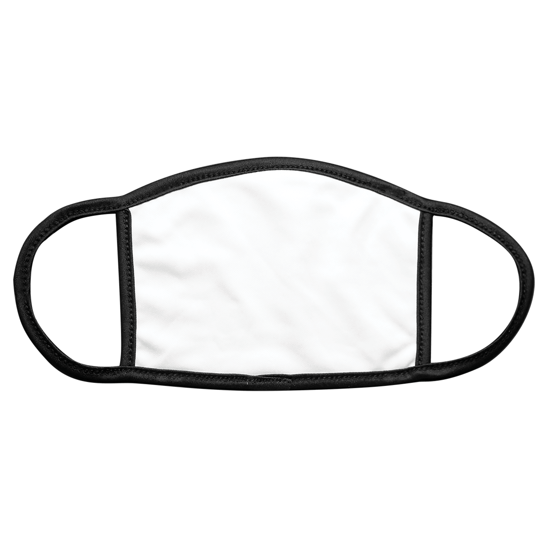 Child Sublimatable Face Mask-With Black Trim & Ear Loops