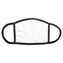 Child Sublimatable Face Mask-With Black Trim & Ear Loops