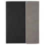 Gray Leatherette / Black Canvas Portfolio with Notepad