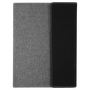 7" x 9" Black/Silver Leatherette/Gray Canvas Portfolio
