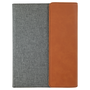 7" x 9" Rawhide Leatherette / Gray Canvas Portfolio
