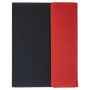 7" x 9" Red Leatherette / Black Canvas Portfolio w/Notepad