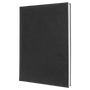 Black/Gold Leatherette Sketch Book with Unlined Notepad
