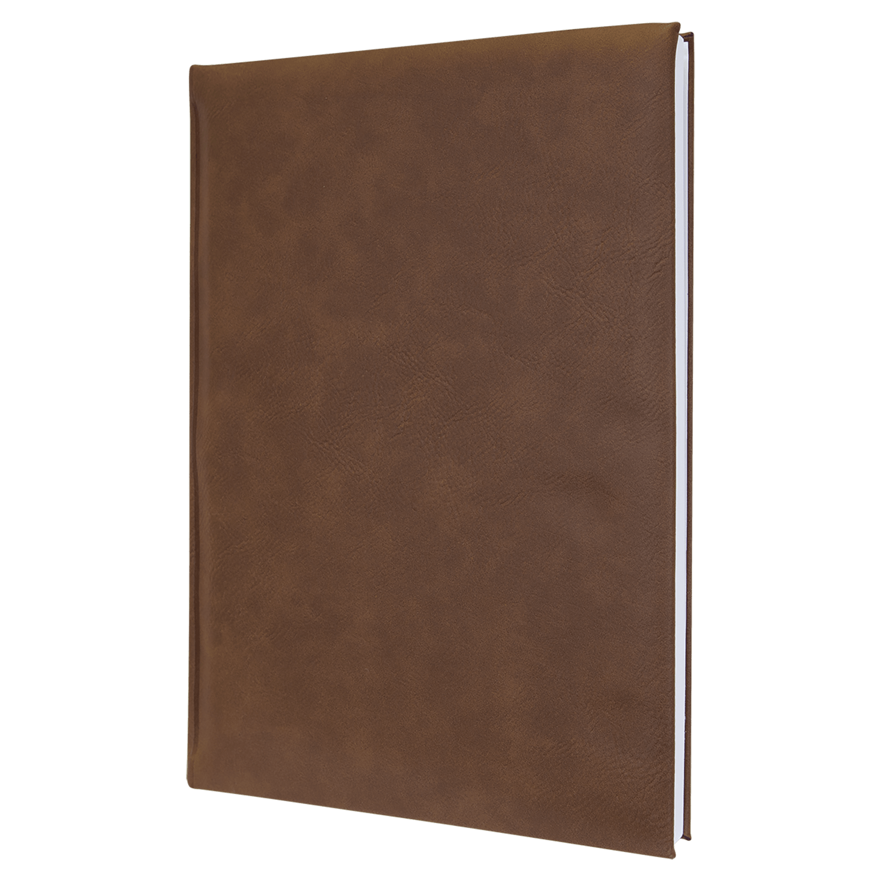 7" x 9.75" Dark Brown Leatherette Journal with Lined Notepad