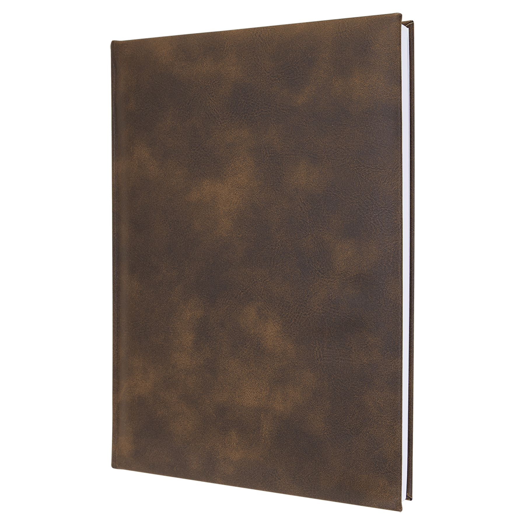 7" x 9.75" Rustic/Gold Leatherette Journal w/Lined Notepad
