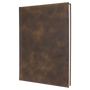 7" x 9.75" Rustic/Gold Leatherette Journal w/Lined Notepad