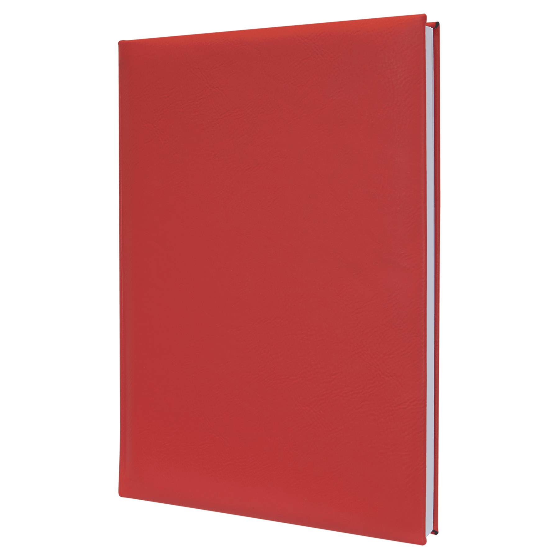 7" x 9.75" Red Leatherette Journal with Lined Notepad