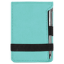 3.25" x 4.75" Teal Leatherette Mini Notepad with Pen