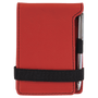 3.25" x 4.75" Red Leatherette Mini Notepad with Pen