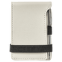 3.25" x 4.75" White Leatherette Mini Notepad with Pen