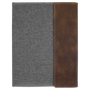 9.5"x12" Rustic/Silver Leatherette/Gray Canvas Portfolio