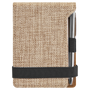 3.25" x 4.75" Sublimatable Burlap Mini Notepad with Pen