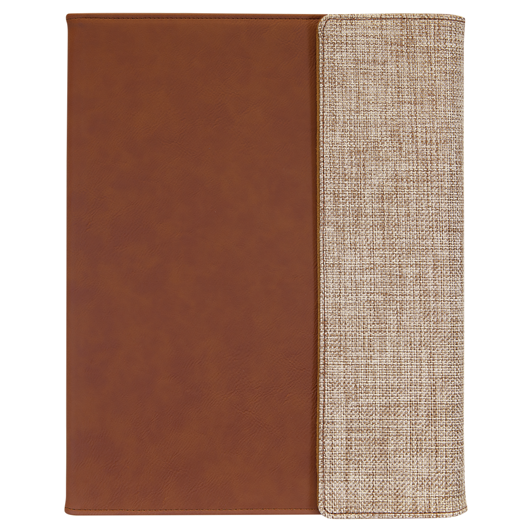 Rawhide with Sublimatable Burlap Portfolio with Notepad