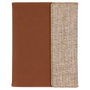 7" x 9" Rawhide Sublimatable Burlap Portfolio with Notepad