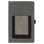 Gray w/Gray Leatherette Journal with Cell/Card Slot