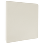 White Leatherette 3 Ring Binder with 1" Slant DRings