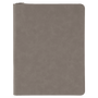 9.5" x 12" Gray w/Zipper Leatherette Portfolio w/Notepad