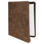 Rustic/Gold w/ Zipper Leatherette Portfolio with Notepad