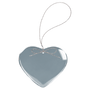 3" Clear Heart Glass Ornament with Silver String