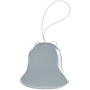 3" Clear Bell Glass Ornament with Silver String