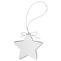 3.25" Clear Star Glass Ornament with Silver String