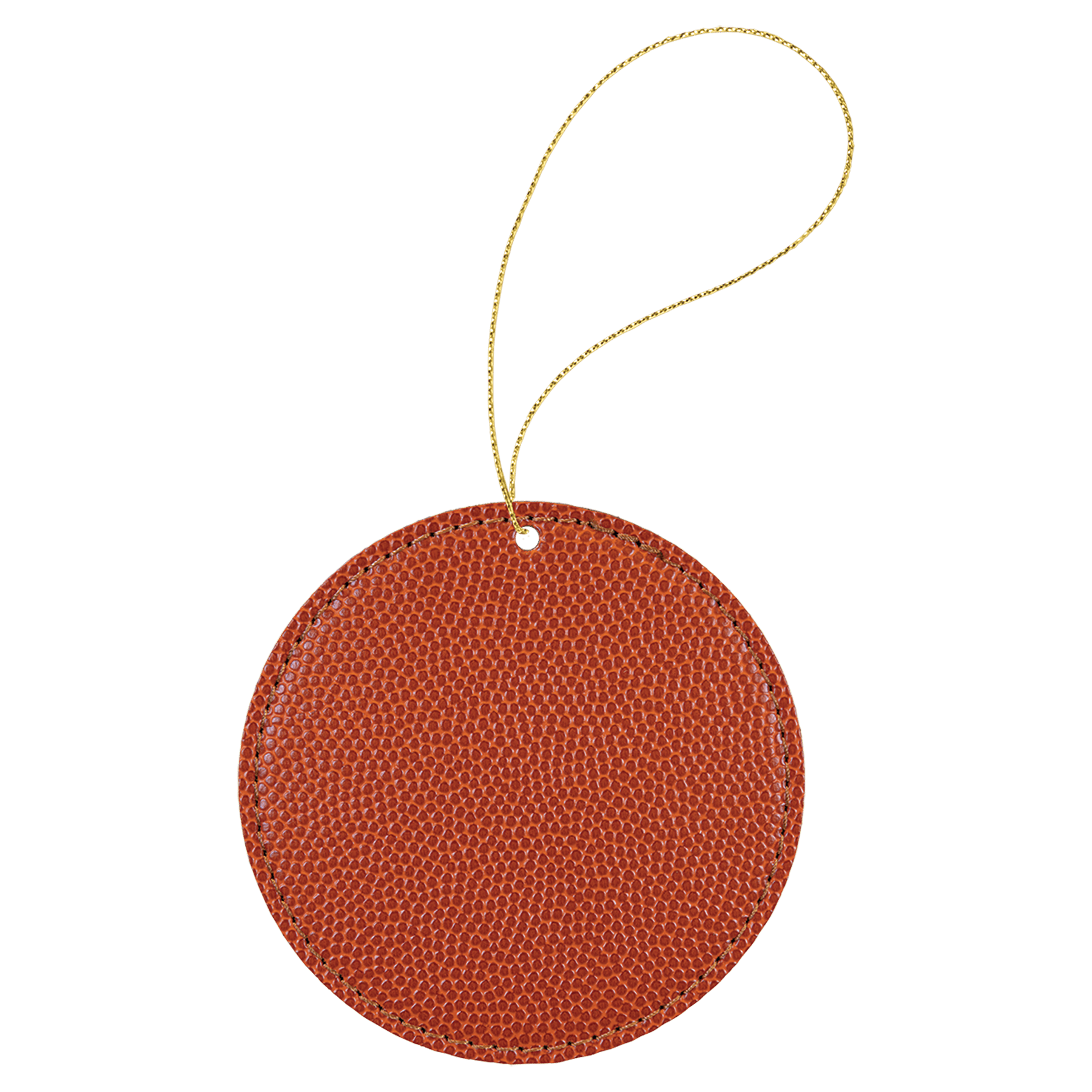 Round Leatherette Ornament with String - OL01