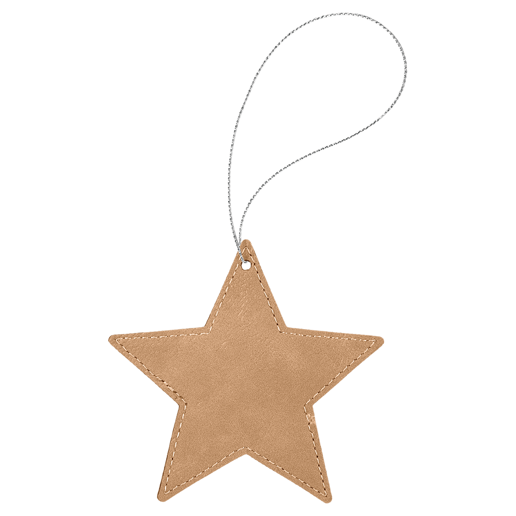 Leatherette Star Ornament with String - OL04