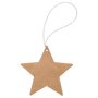 Leatherette Star Ornament with String - OL04