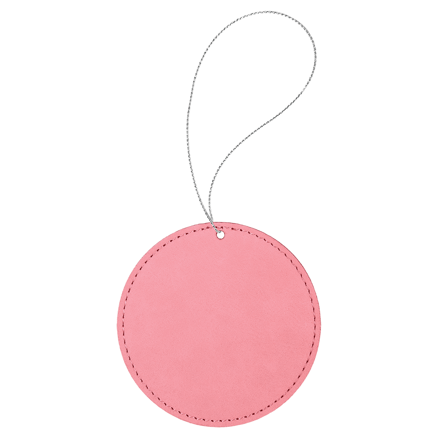 Round Leatherette Ornament with String - OL01