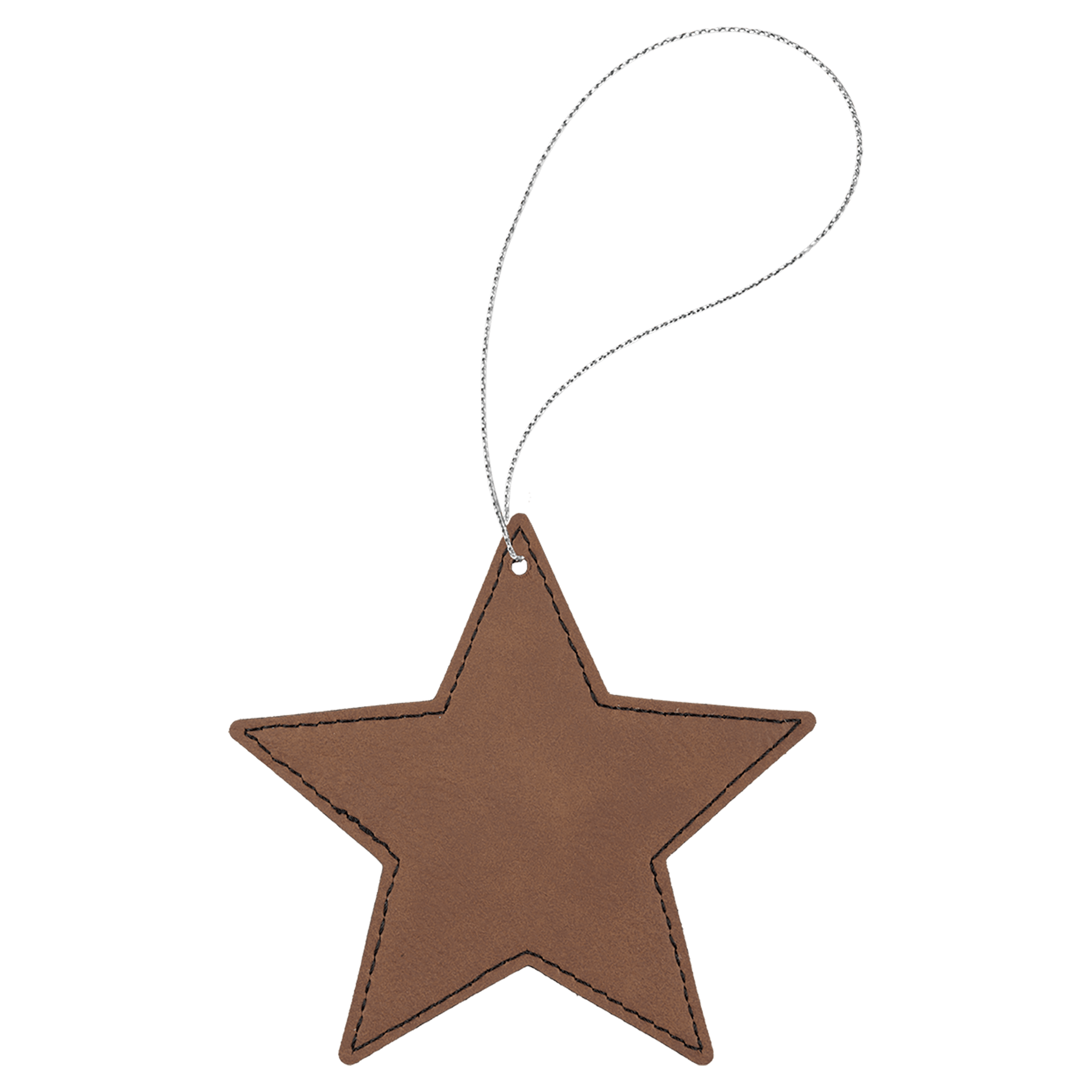 Leatherette Star Ornament with String - OL04