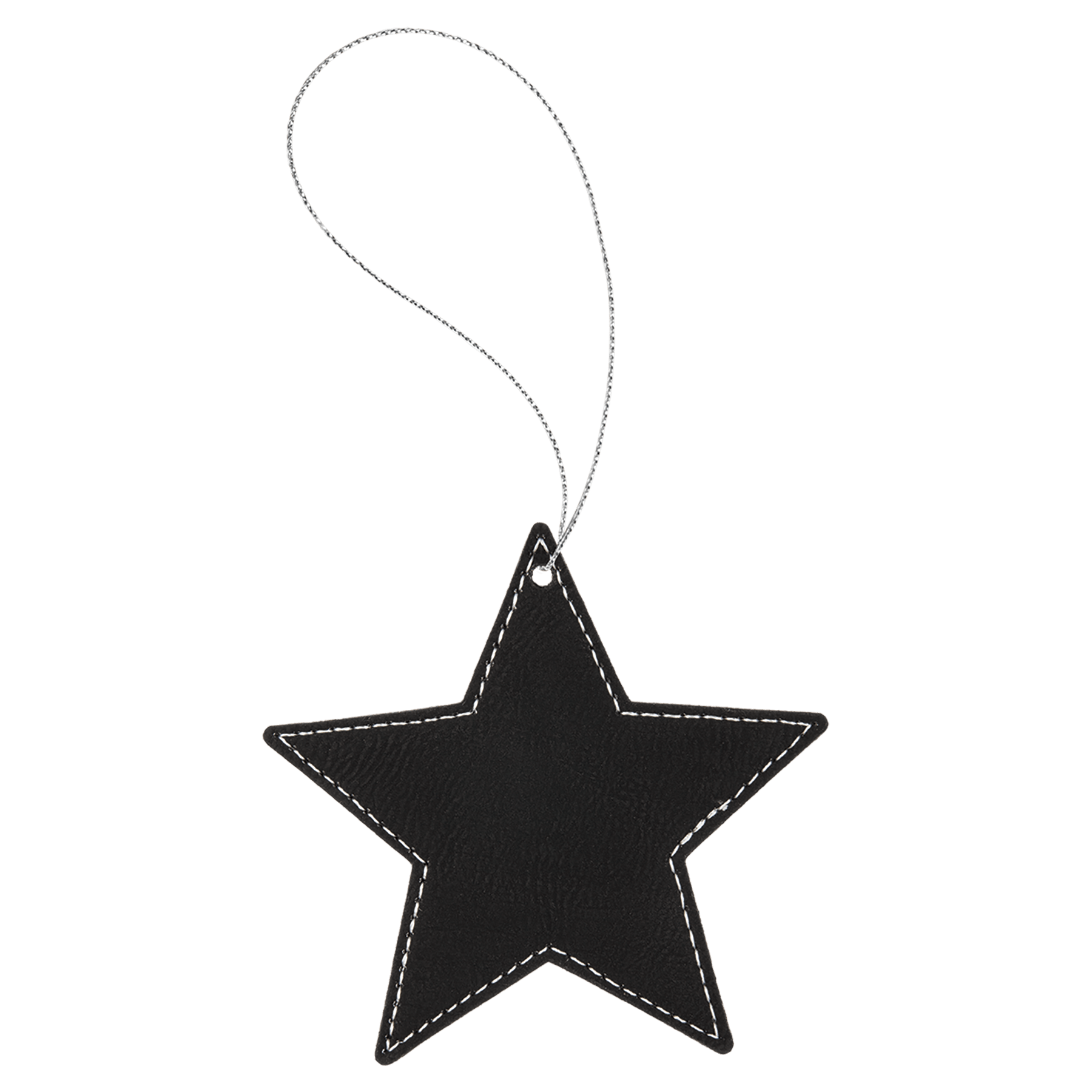 Leatherette Star Ornament with String - OL04