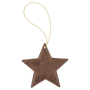 Leatherette Star Ornament with String - OL04