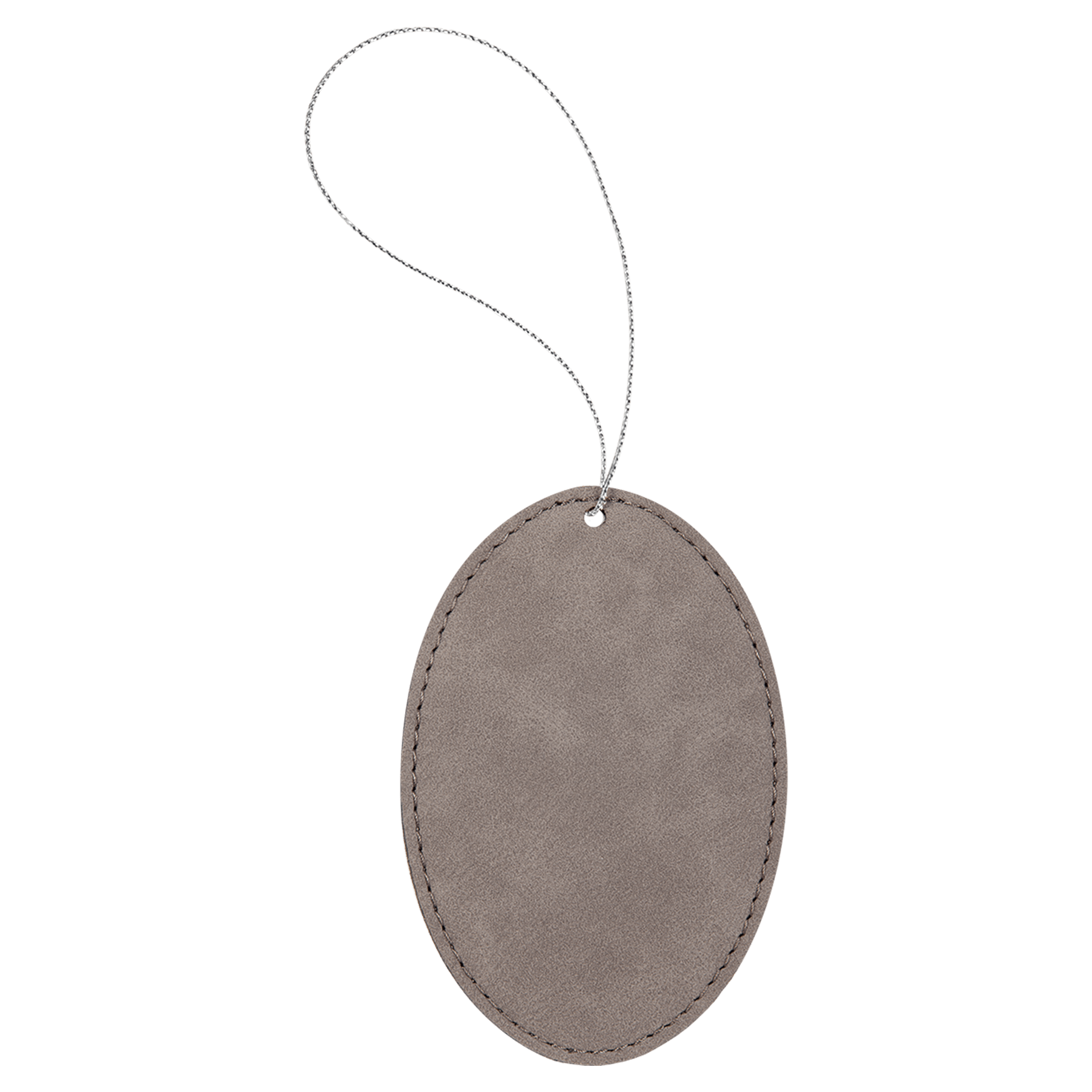 Leatherette Oval Ornament with String - OL03