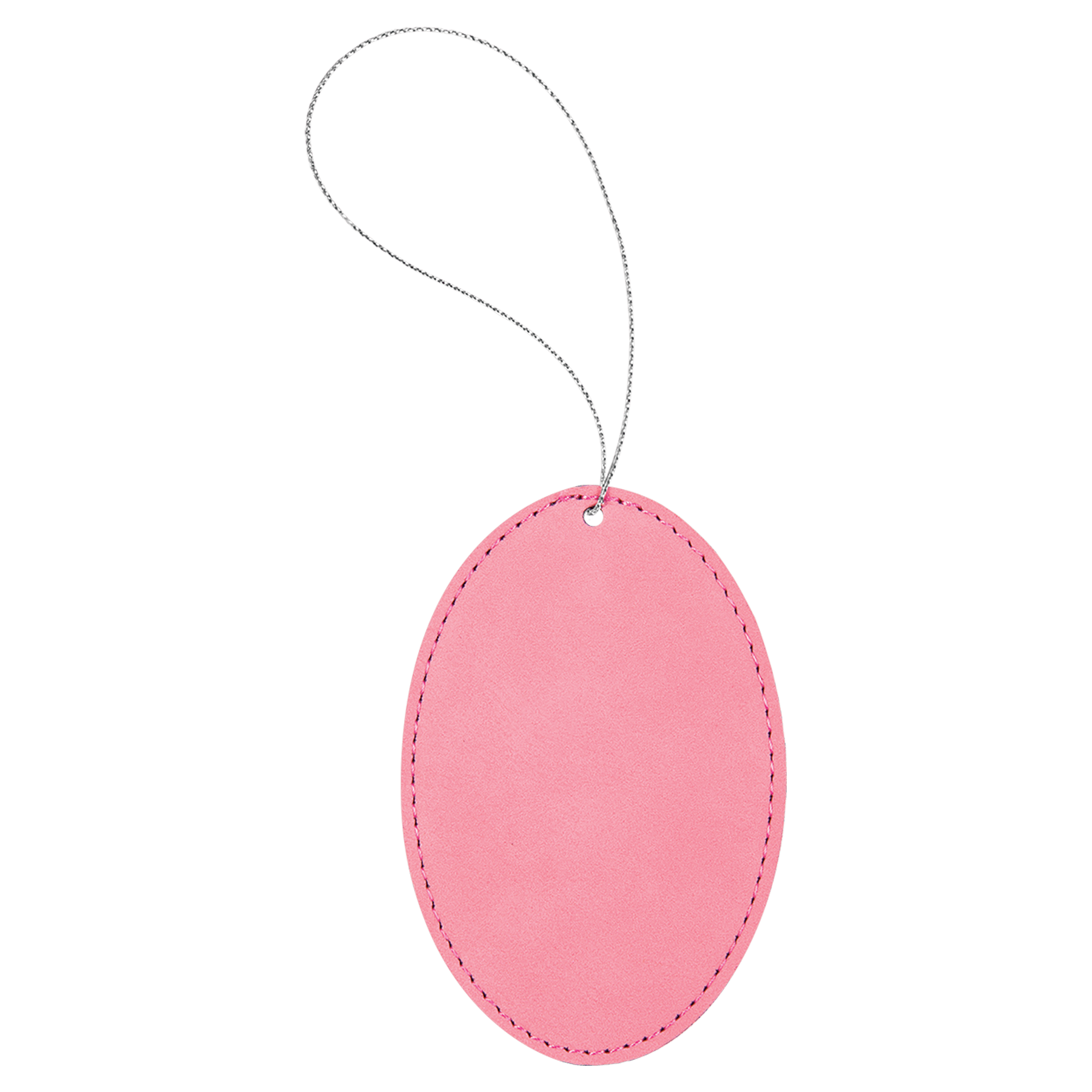 Leatherette Oval Ornament with String - OL03